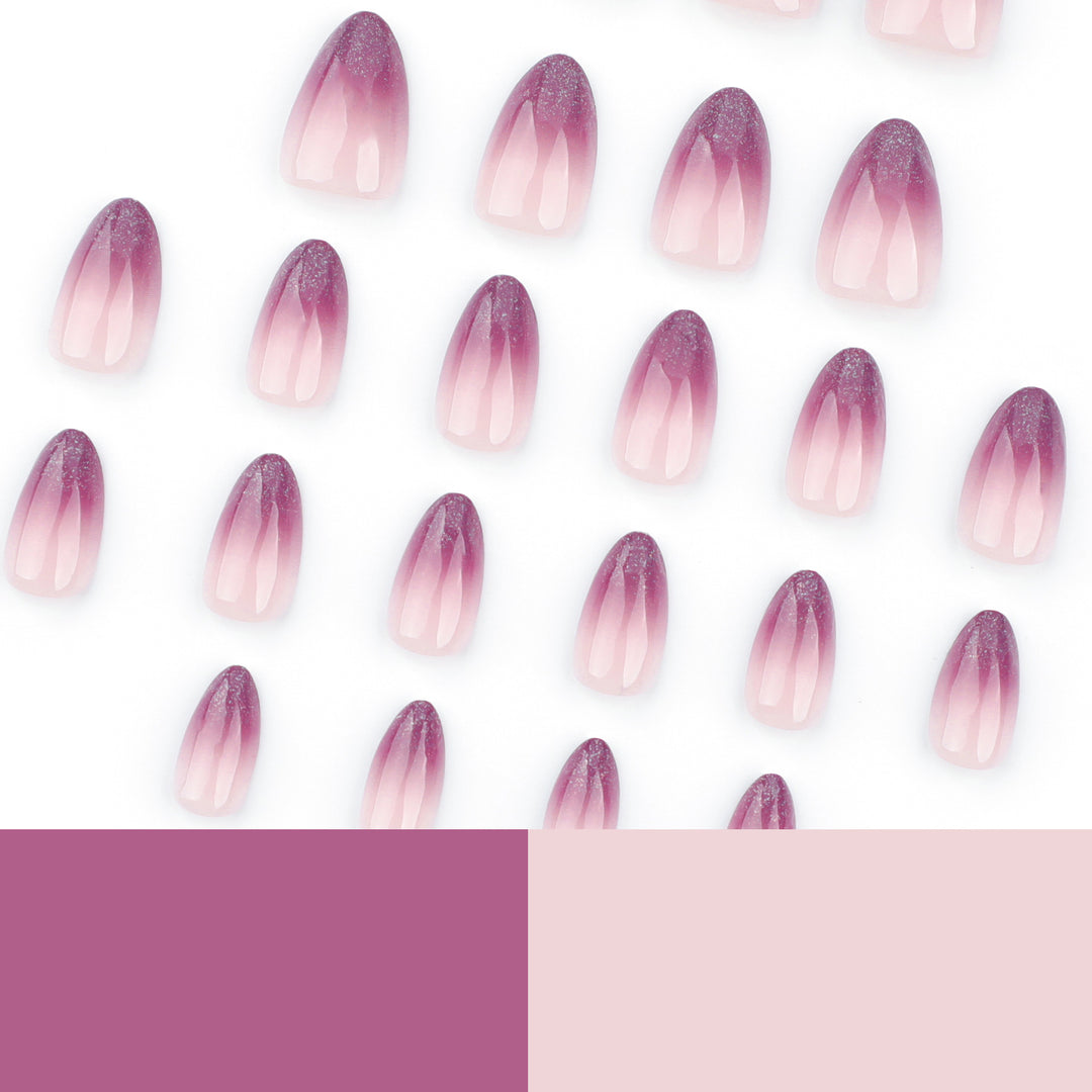 Shiny nail extensions with gentle ombre effect Bowlift