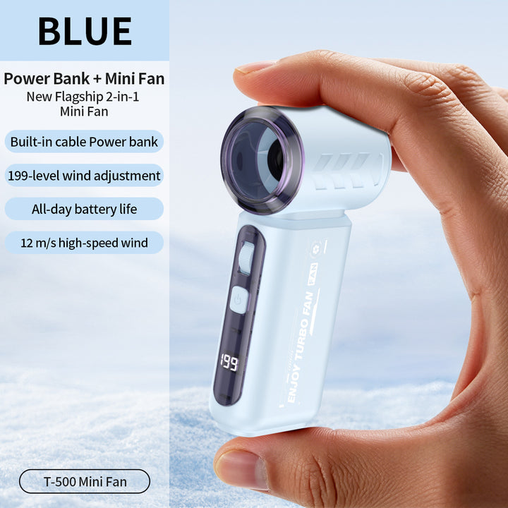 Women Portable Mini Fan with Power Bank Function Bowlift