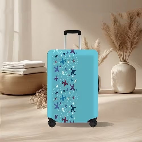 Unisex nan elastic suitcase cover with volcanic lava marble design, stretch protective cover for trolley Bowlift