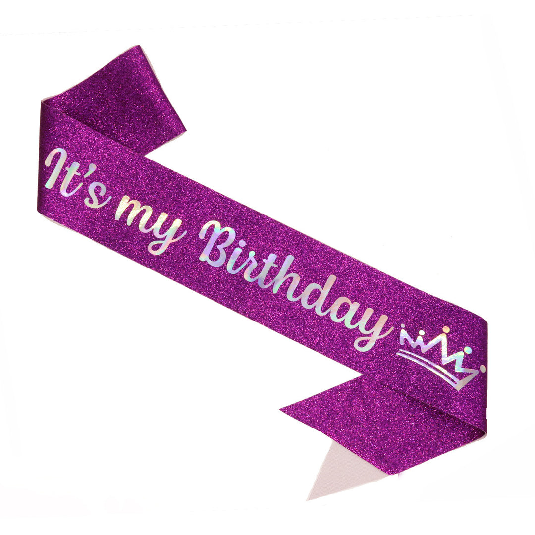 Ladies Festive Birthday Band with Glitter Design Bowlift