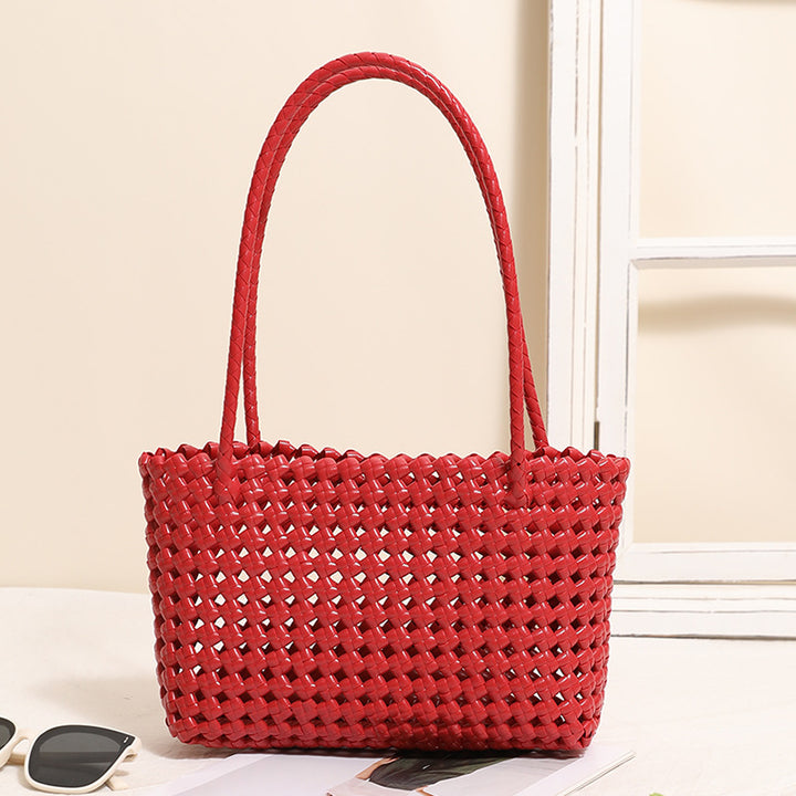 Braided Beach Bag with Practical Folding Mechanism Bowlift