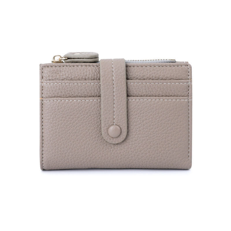 Textured Leather Zippered Card Pouch Bowlift
