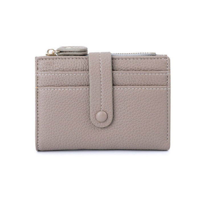 Textured Leather Zippered Card Pouch Bowlift