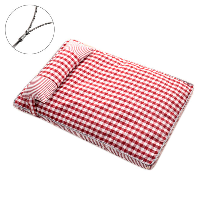 Premium Gingham Pattern  Sleeping Pad  Dog Bed