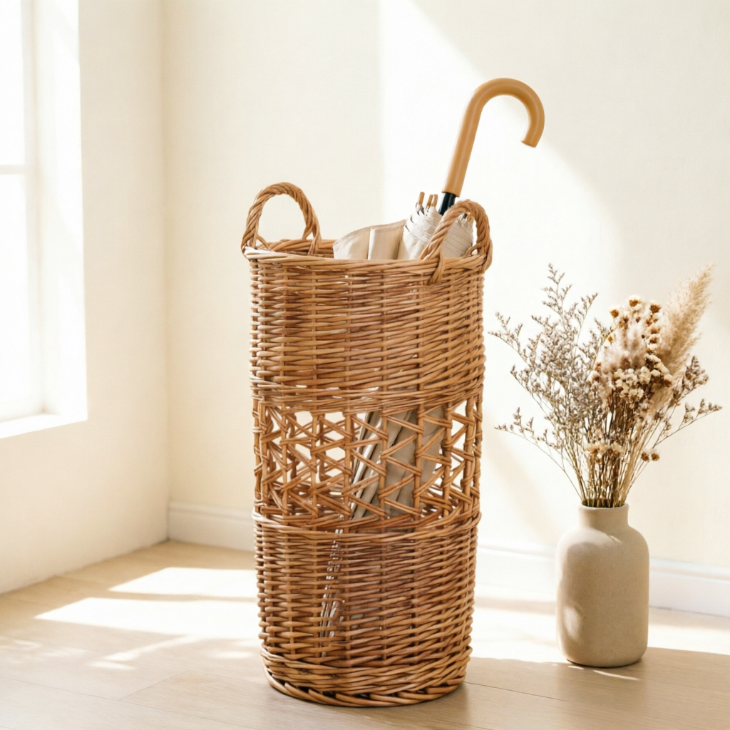 Handcrafted willow basket with cotton lining Bowlift