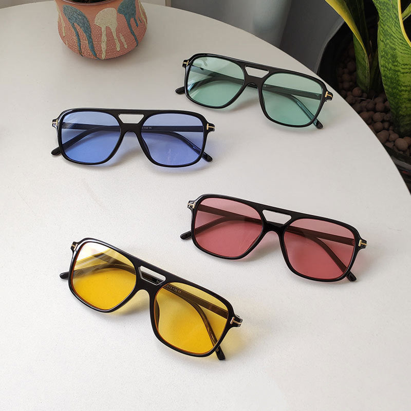 Ladies elegant geometric sunglasses with stylish frame Bowlift