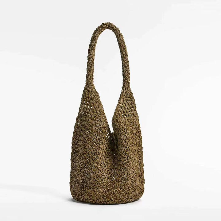 Hand-crocheted tote with deep slit Bowlift