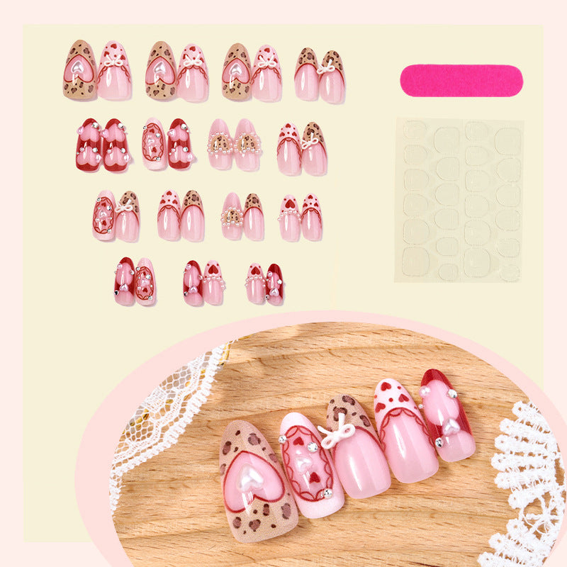 Creative Nail Art Set with Cute Heart and Bow Designs Bowlift