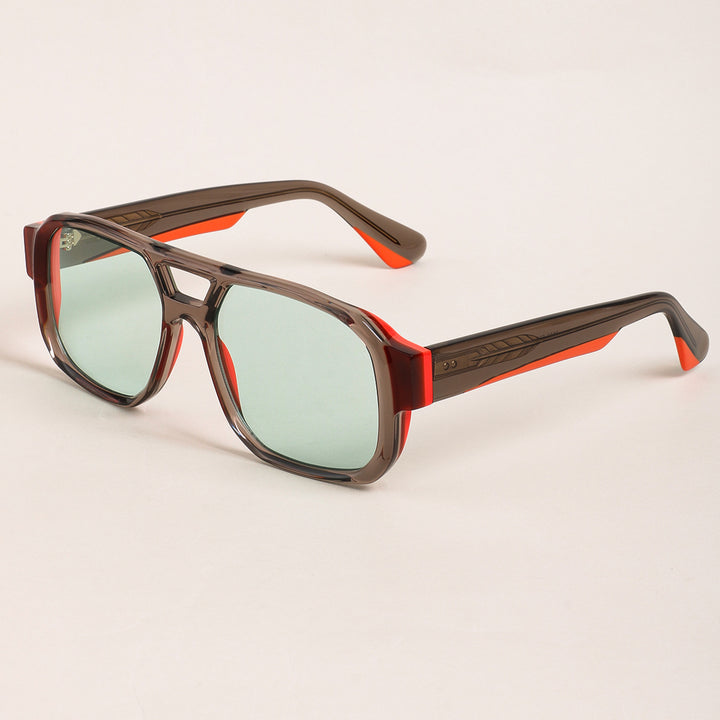 Women's sunglasses in modern oversized style with clear frame and sturdy lenses Bowlift