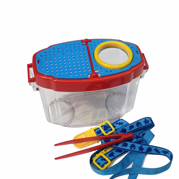 Unisex storage toy with magnifying glass Bowlift