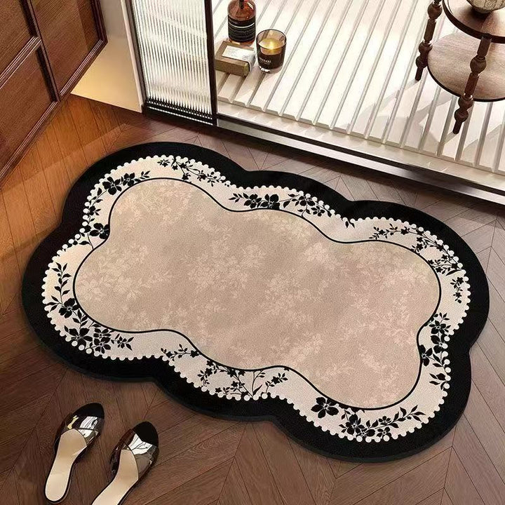 Floral Design Memory Foam Area Mat