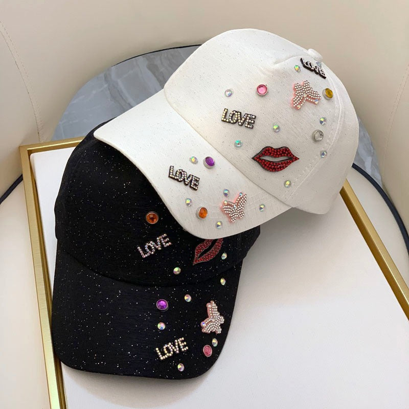 Women's Embellished Graphic Baseball Cap Bowlift