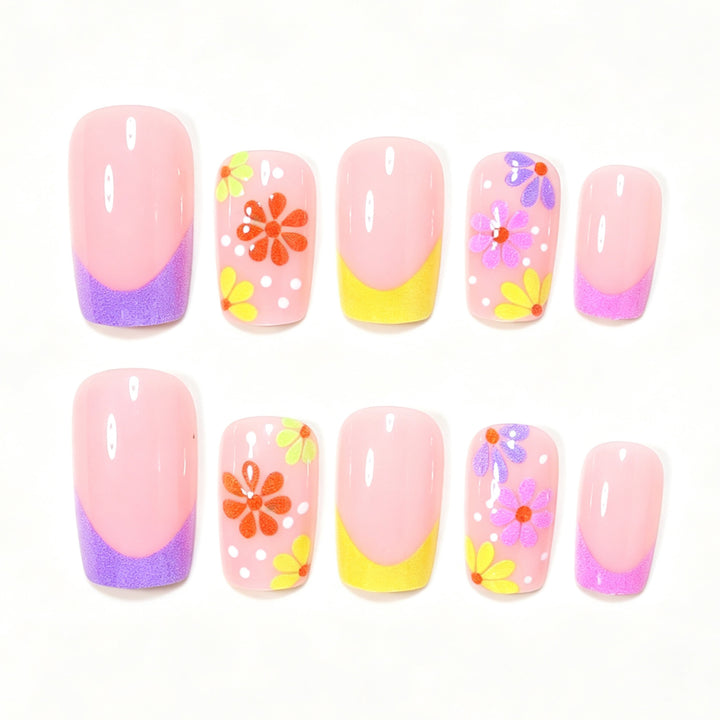 Decorative Floral Nail Art Design Bowlift