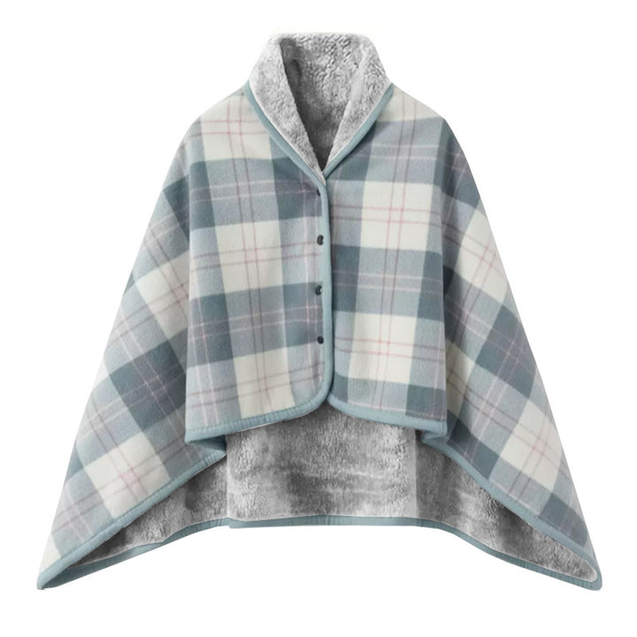 Women Elegant and Comfortable Fleece Poncho Blanket Bowlift