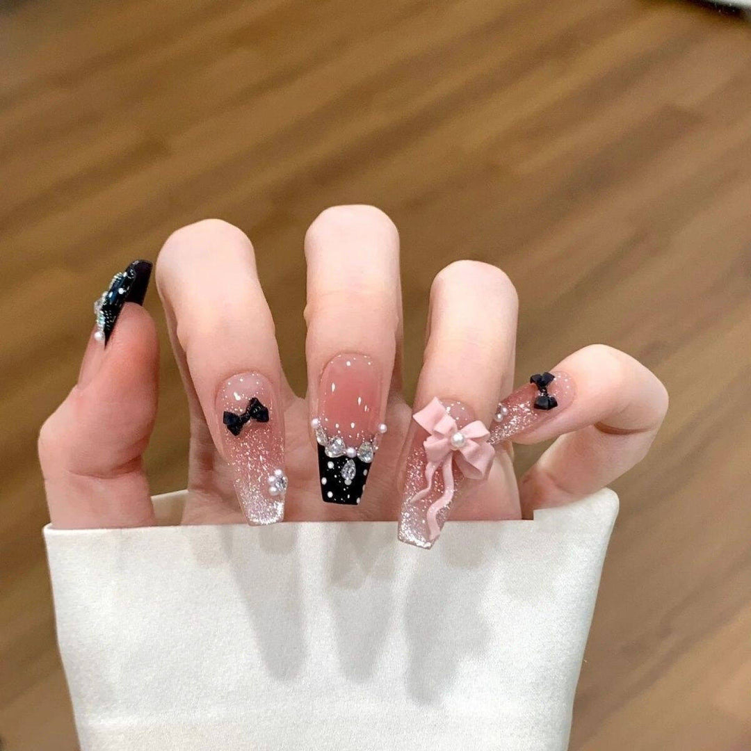 Artistic Nail Design with Decorative Elements Bowlift