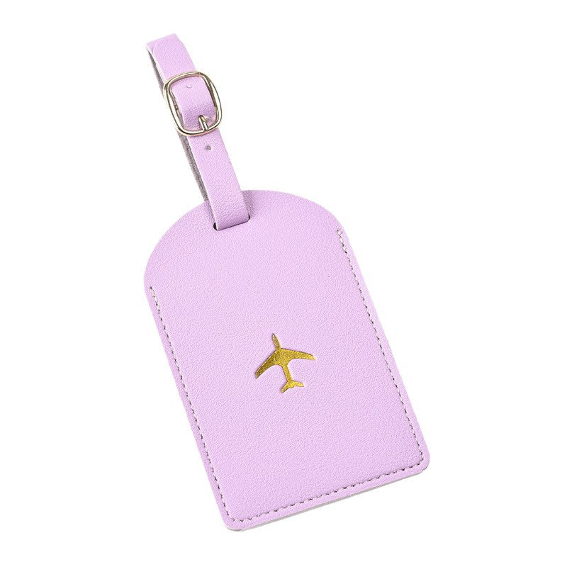 Vegan Leather Embossed Airplane Luggage Tag Bowlift