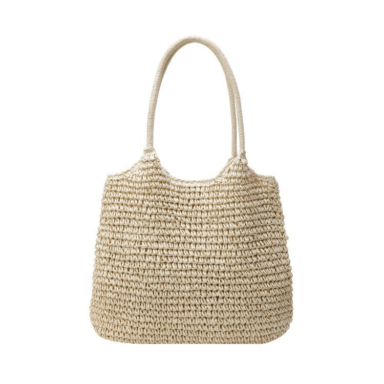 Handbag Made of Handwoven Natural Material with Generous Interior Bowlift