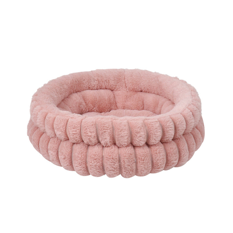 Plush Round Dog Bed