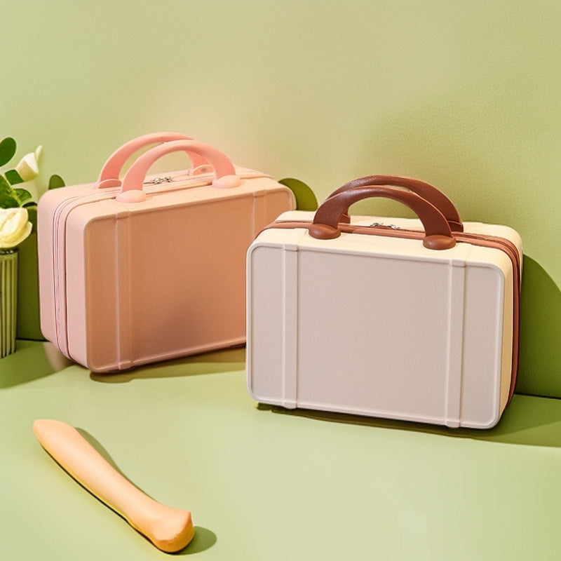 compact hard-shell cosmetic and travel vanity case with dual top handles Bowlift