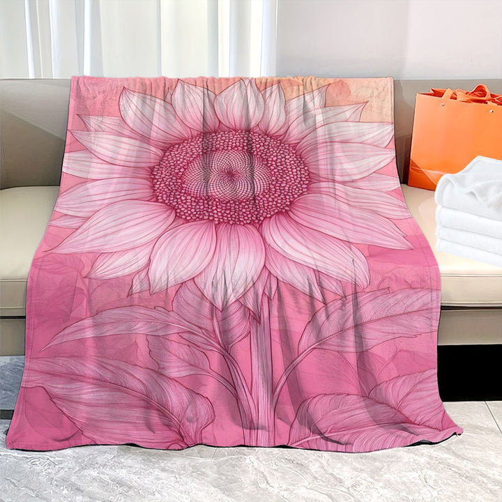 Artistic Floral Design Throw Blanket