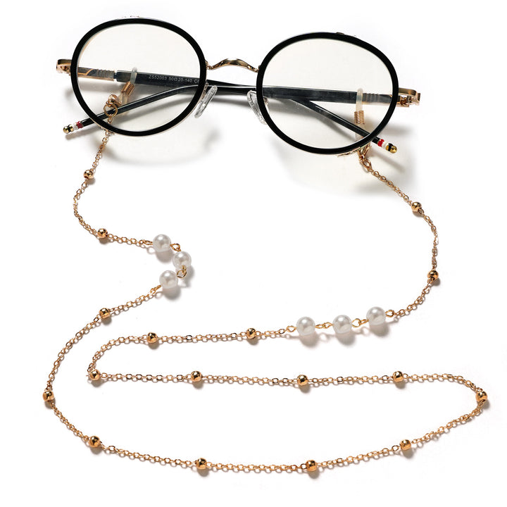Elegant Faux Pearl Eyewear Chain Bowlift