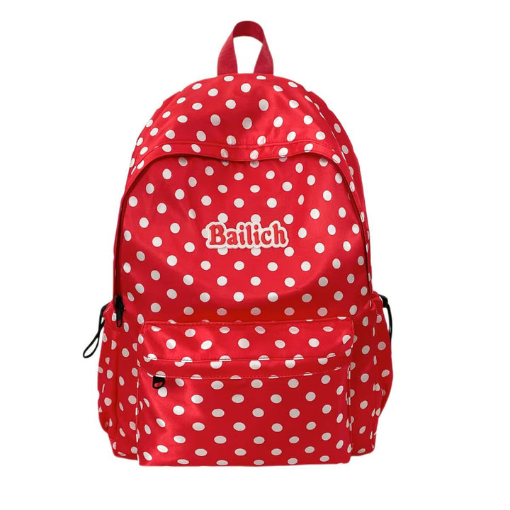Polka Dot Patterned Casual Backpack Bowlift