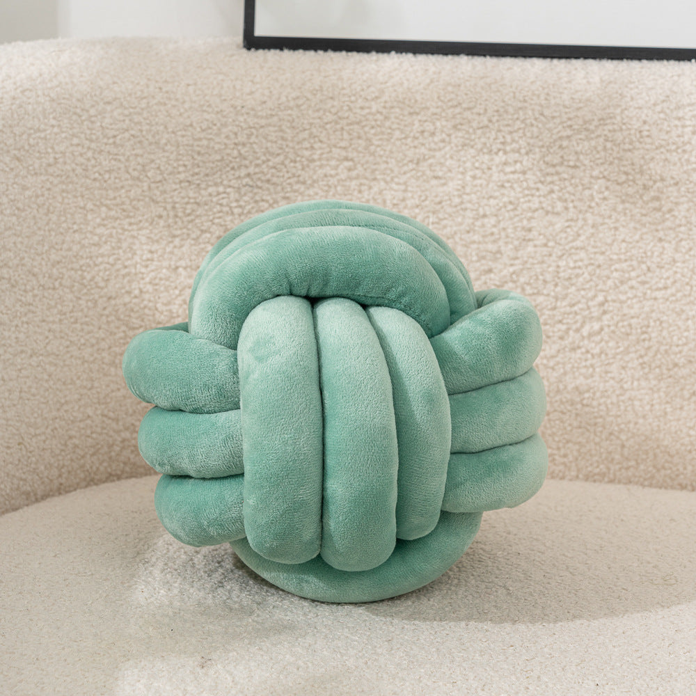 Plush Knotted Velvet Throw Pillow Decorative Accent Cushion Bowlift