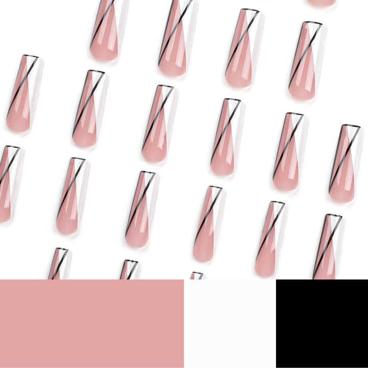 Artful Nail Extensions in Geometric Style Bowlift