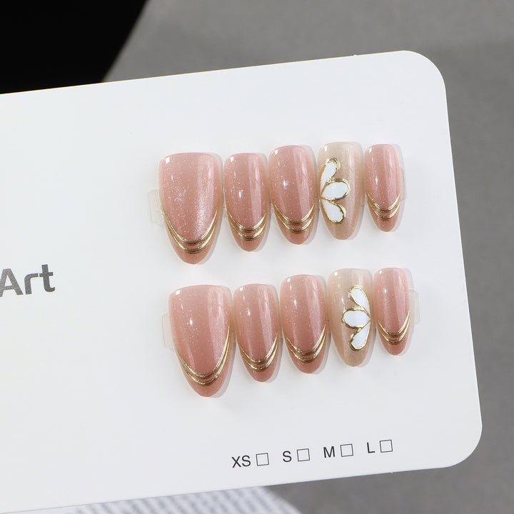 Luxurious Glamour Press-On Nail Set Bowlift