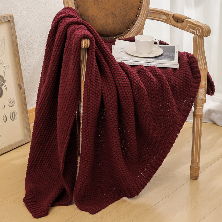 Cozy Knitted Throw Blanket