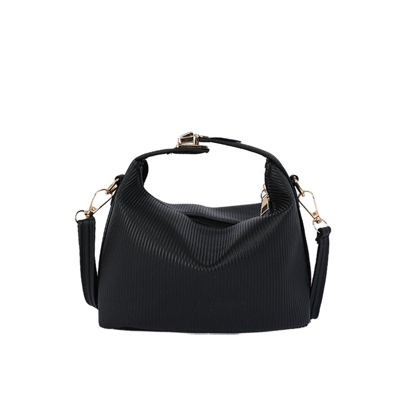 WoTextured Ribbed Handbag Bowlift