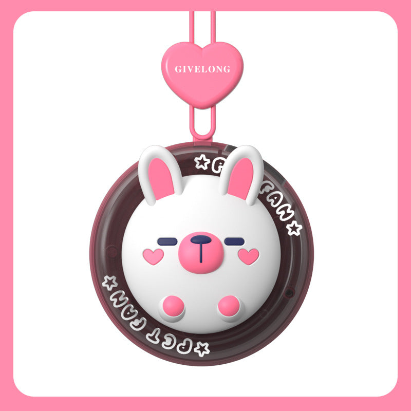 Ladies Portable Handheld Fan in Cute Bunny Design Bowlift