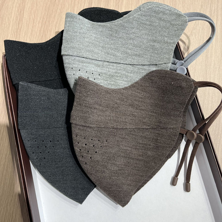Sueded Reusable Face Mask with Breathable Perforation & Adjustable Ear Loops Bowlift