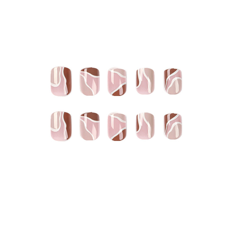 Elegant Nail Art with Geometric Design Bowlift