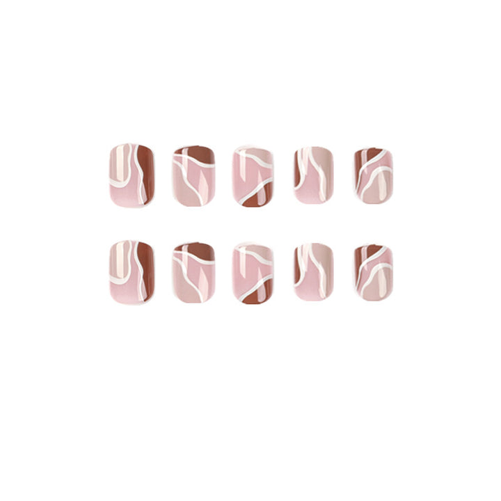 Elegant Nail Art with Geometric Design Bowlift