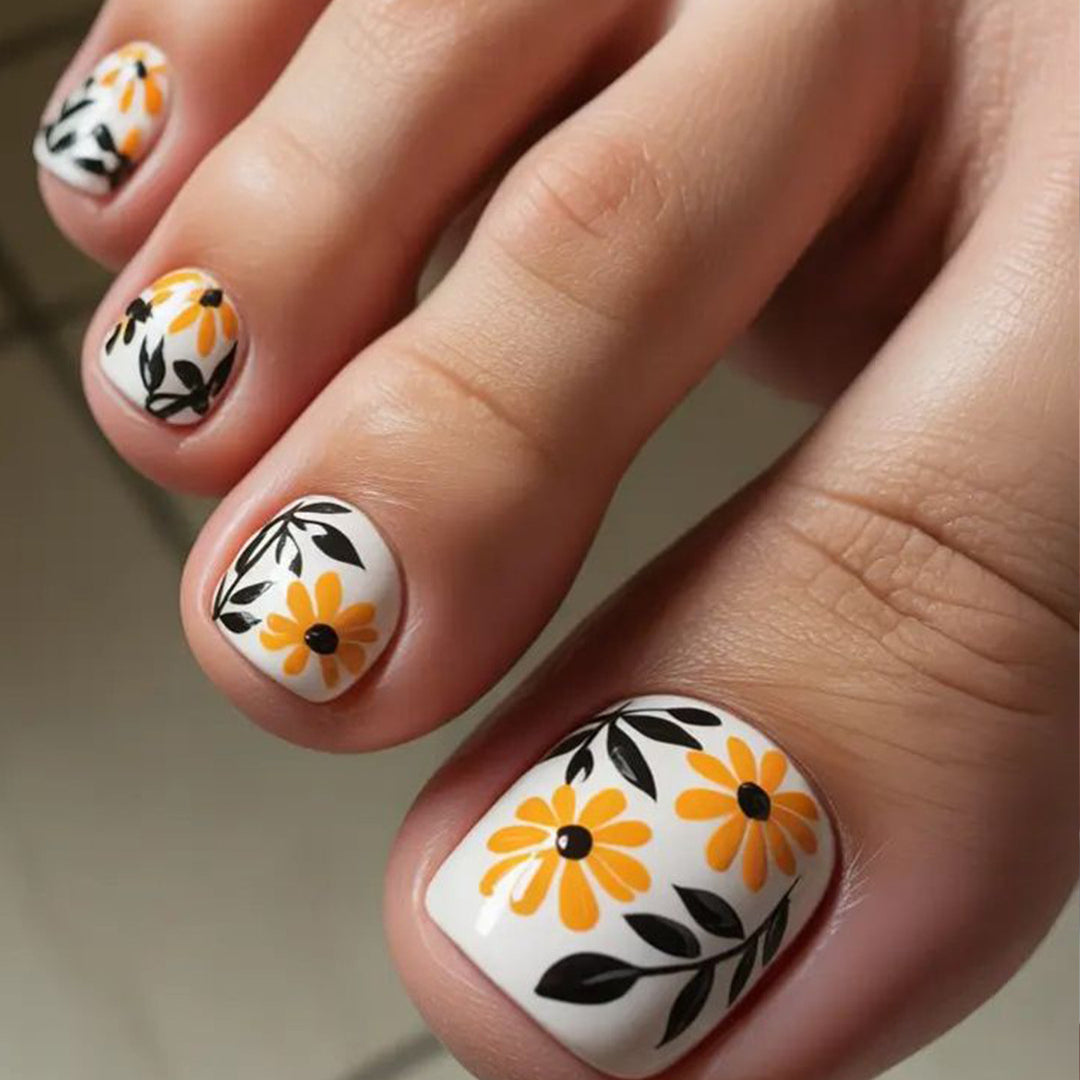 Floral Acrylic Nail Art Set Bowlift