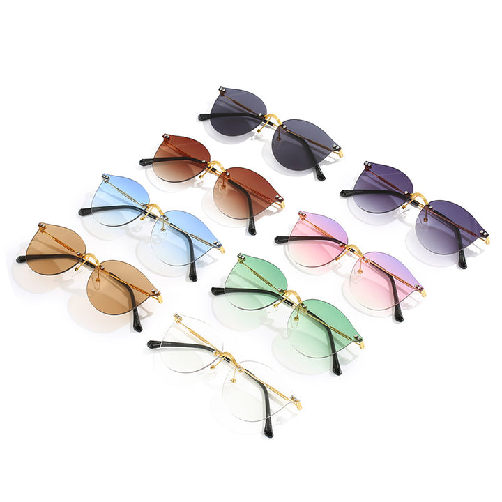 Women's fashionable sunglasses with innovative metal frame and flexible nose pads Bowlift