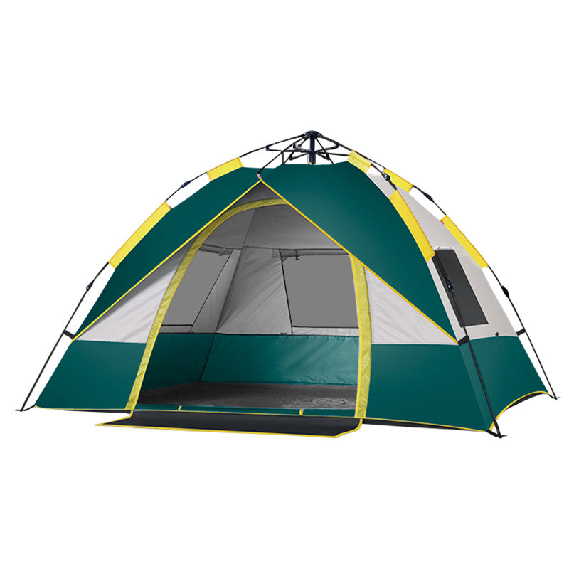 Family Camping Tent With Expandable Outer Tent And Ventilated Windows Bowlift