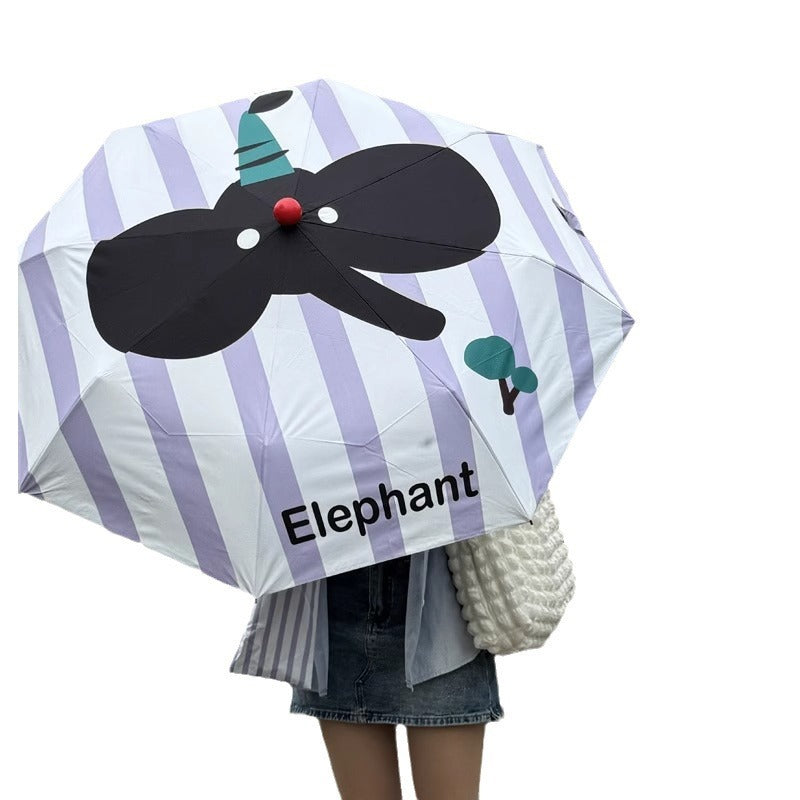 Women's foldable umbrella with animal design Bowlift