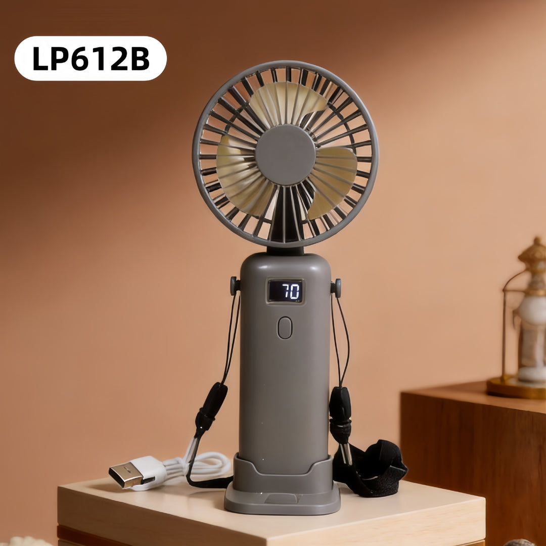 Ladies Portable Hand Fan with USB Charging Function and Ergonomic Design Bowlift