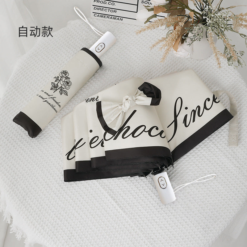 Women's Designer Umbrella with Playful Floral Pattern Bowlift