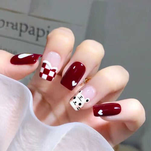 Creative Themed Press-On Nail Art Bowlift