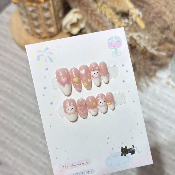 Playful Cartoon Character Nail Art Set Bowlift