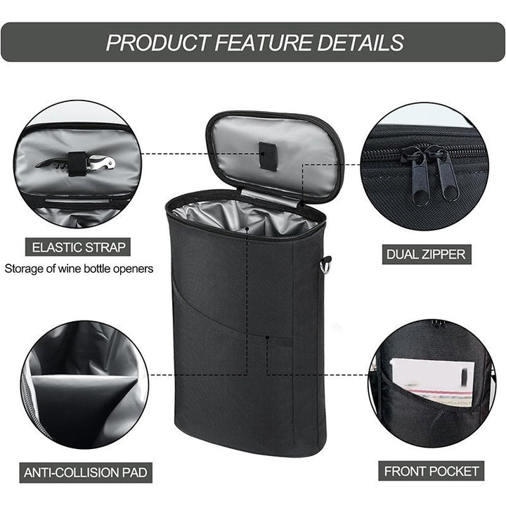 Stylish wine bag with insulated interior Bowlift