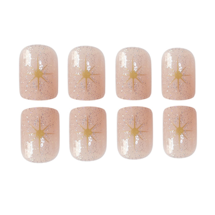Glamorous Glitter Press-On Nail Extensions Bowlift