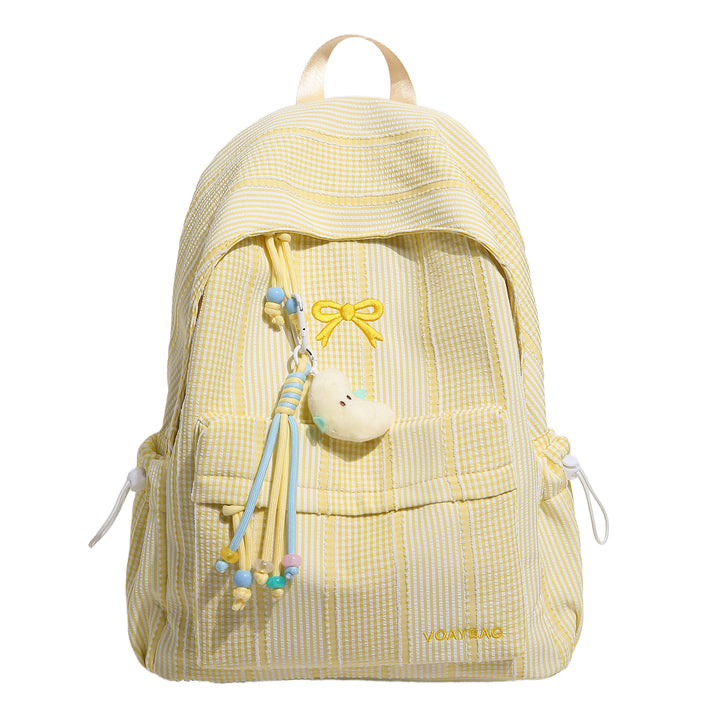Cute Checked Patterned School Backpack Bowlift