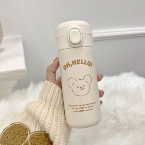 Women's Insulated Drinking Bottle with Secure Screw Cap and Elegant Flower Design Bowlift