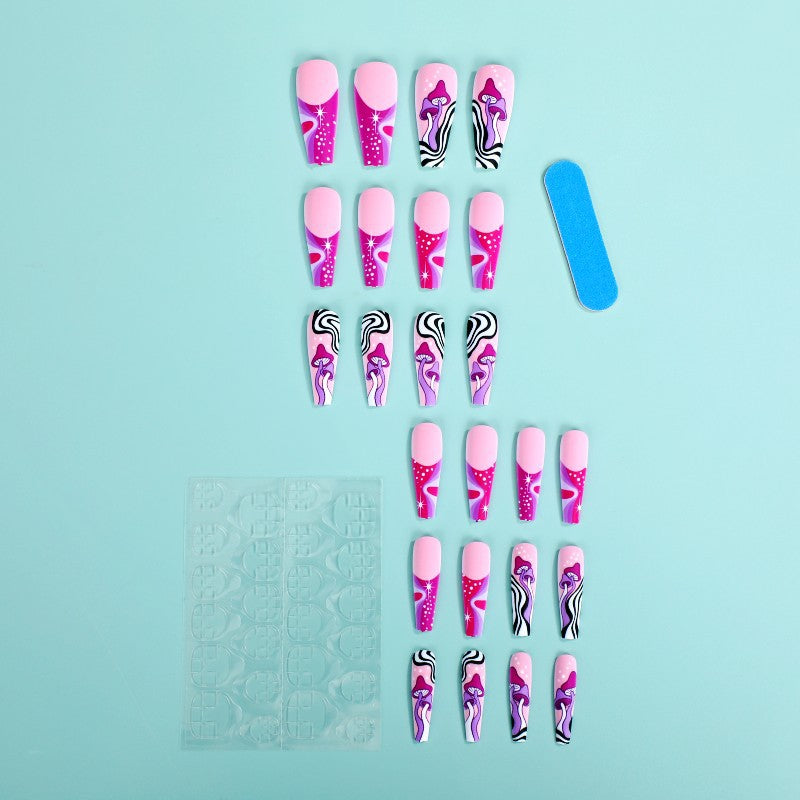 Artificial nails in modern abstract design Bowlift