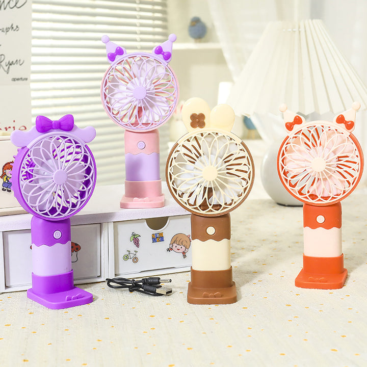 Unisex compact rechargeable hand fan with USB charging function and quiet motor Bowlift