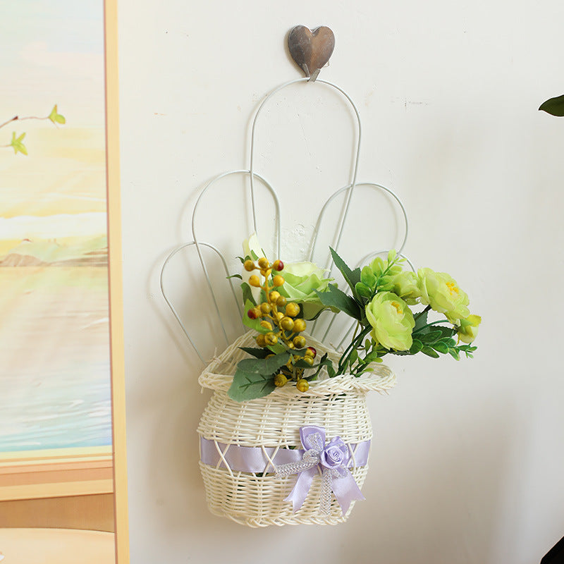 Decorative Woven Flower Basket Bowlift